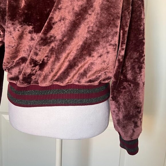 THE ONLY ALICE Maroon Burgundy Long Sleeve Sweater Top Size XS - Picture 13 of 16